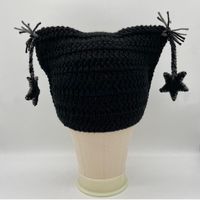 Women's Simple Style Star Cat Handmade Eaveless Wool Cap sku image 4