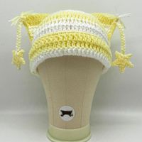 Women's Simple Style Star Cat Handmade Eaveless Wool Cap main image 3