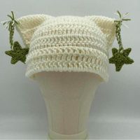 Women's Simple Style Star Cat Handmade Eaveless Wool Cap sku image 6