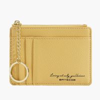 Women's Solid Color Pu Leather Zipper Coin Purse sku image 4