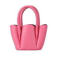Girl's Pu Leather Solid Color Cute Square Open Handbag main image 2