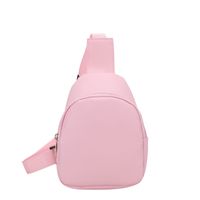 Kid's Pu Leather Solid Color Streetwear Bucket Zipper Fanny Pack main image 4