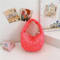 Girl's Nylon Solid Color Elegant Dumpling Shape Zipper Handbag sku image 4