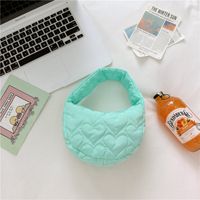 Girl's Nylon Solid Color Elegant Dumpling Shape Zipper Handbag sku image 3