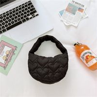 Girl's Nylon Solid Color Elegant Dumpling Shape Zipper Handbag sku image 5