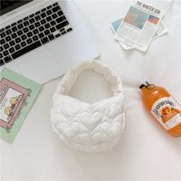 Girl's Nylon Solid Color Elegant Dumpling Shape Zipper Handbag sku image 2