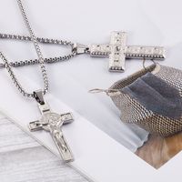 Hip-hop Retro Cross Titanium Steel Plating Gold Plated Charms Jewelry Accessories main image 1