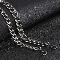 Retro Solid Color Titanium Steel Chain Men's Necklace main image 3