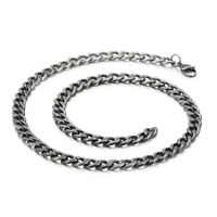 Retro Solid Color Titanium Steel Chain Men's Necklace main image 5