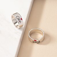 Ig Style Simple Style Heart Shape White Gold Plated Alloy Wholesale Rings main image 2