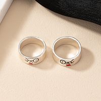 Ig Style Simple Style Heart Shape White Gold Plated Alloy Wholesale Rings main image 3