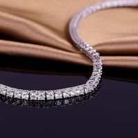 Casual Classic Style Round Brass 18k Gold Plated Platinum Plated Rhodium Plated Zircon Tennis Bracelet In Bulk main image 7