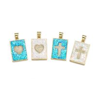 Basic Cross Heart Shape Alloy Plating 18k Gold Plated Jewelry Accessories main image 4