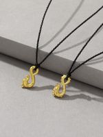 Vintage Style Dragon Synthetic Fibre Alloy Wholesale Pendant Necklace main image 4