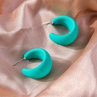 1 Pair Simple Style Solid Color Plastic Ear Studs sku image 1