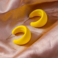 1 Pair Simple Style Solid Color Plastic Ear Studs sku image 10