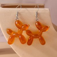 1 Pair Cute Dog Synthetic Resin Drop Earrings sku image 7