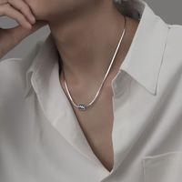 Ig-stil Toller Stil Koreanische Art Einfarbig Sterling Silber Versilbert Halskette main image 1