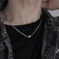 Ig Style Cool Style Korean Style Solid Color Sterling Silver Silver Plated Necklace main image 2