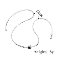 Ig Style Cool Style Korean Style Solid Color Sterling Silver Silver Plated Necklace sku image 1