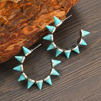 1 Pair Retro Geometric Plating Alloy Ear Studs sku image 2