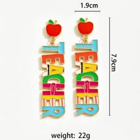 1 Pair Lady Classic Style Streetwear Letter Plating Alloy Drop Earrings main image 5