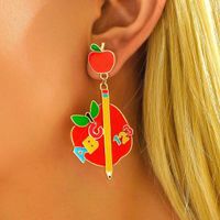 1 Pair Cute Classic Style Fruit Plating Alloy Drop Earrings main image 3