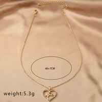 Sweet Korean Style Electrocardiogram Heart Shape Wings Rhinestones Pearl Alloy Wholesale Pendant Necklace sku image 3