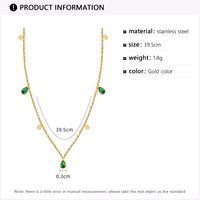 Fashion Water Droplets Stainless Steel Necklace Plating Zircon Stainless Steel Necklaces main image 6