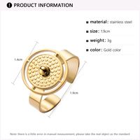Women's Retro Simple Style Round Titanium Steel No Inlaid Rings Stainless Steel Rings main image 6