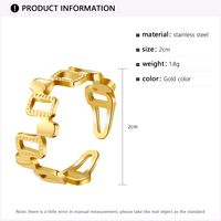 Mode Einfacher Stil Geometrisch Titan Stahl Keine Intarsien Ringe main image 6