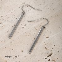 1 Pair XUPING Simple Style Classic Style Solid Color 304 Stainless Steel 18K Gold Plated Raw Steel Black Gun Drop Earrings main image 9