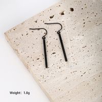 1 Pair XUPING Simple Style Classic Style Solid Color 304 Stainless Steel 18K Gold Plated Raw Steel Black Gun Drop Earrings main image 8