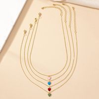Ig Style Korean Style Heart Shape Alloy Wholesale Pendant Necklace main image 4