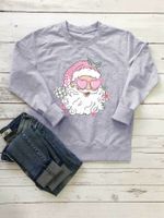 Women's Hoodies Long Sleeve Printing Streetwear Santa Claus Heart Shape main image 6