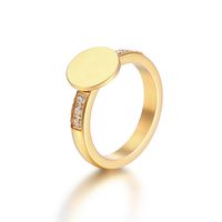 304 Stainless Steel 18K Gold Plated Casual Streetwear Solid Color Rings main image 3