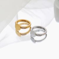 304 Stainless Steel 18K Gold Plated Casual Streetwear Solid Color Rings main image 1