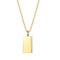 304 Stainless Steel 18K Gold Plated Simple Style Commute Plating Solid Color Pendant Necklace main image 3