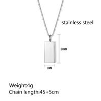304 Stainless Steel 18K Gold Plated Simple Style Commute Plating Solid Color Pendant Necklace sku image 1