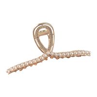 Style Simple Couleur Unie Alliage Placage Diamant Strass Perle Griffes De Cheveux main image 5