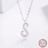 Simple Style Commute Cross Letter Sterling Silver Plating Inlay Zircon White Gold Plated Pendant Necklace main image 4