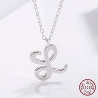 Simple Style Commute Cross Letter Sterling Silver Plating Inlay Zircon White Gold Plated Pendant Necklace main image 5