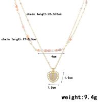 Elegant Heart Shape Alloy Plastic Women's Layered Necklaces main image 2