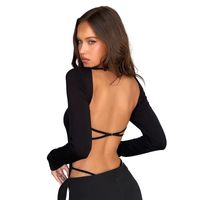 Women's Bodysuits Bodysuits Backless Sexy Solid Color main image 5