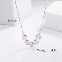 Simple Style Commute Cross Letter Sterling Silver Plating Inlay Zircon White Gold Plated Pendant Necklace sku image 9
