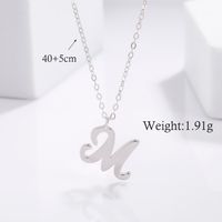 Simple Style Commute Cross Letter Sterling Silver Plating Inlay Zircon White Gold Plated Pendant Necklace sku image 6