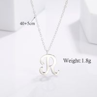 Simple Style Commute Cross Letter Sterling Silver Plating Inlay Zircon White Gold Plated Pendant Necklace sku image 7