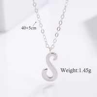 Simple Style Commute Cross Letter Sterling Silver Plating Inlay Zircon White Gold Plated Pendant Necklace sku image 1