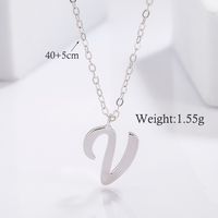 Simple Style Commute Cross Letter Sterling Silver Plating Inlay Zircon White Gold Plated Pendant Necklace sku image 2