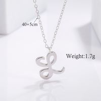 Simple Style Commute Cross Letter Sterling Silver Plating Inlay Zircon White Gold Plated Pendant Necklace sku image 5